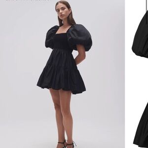 Casa Puff Sleeve mini Dress - WHITE